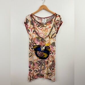 MAKARIA Made in Mexico Multicolor Midi Dress. Cover up Beach Dress Size M